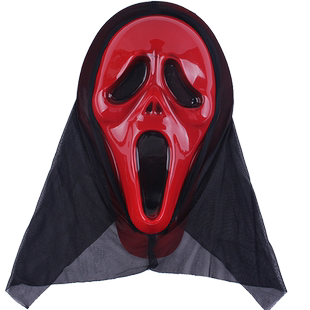 1宸涛35g万圣节面具魔鬼节恐怖装饰道具鬼脸整人骷髅头套尖叫面具