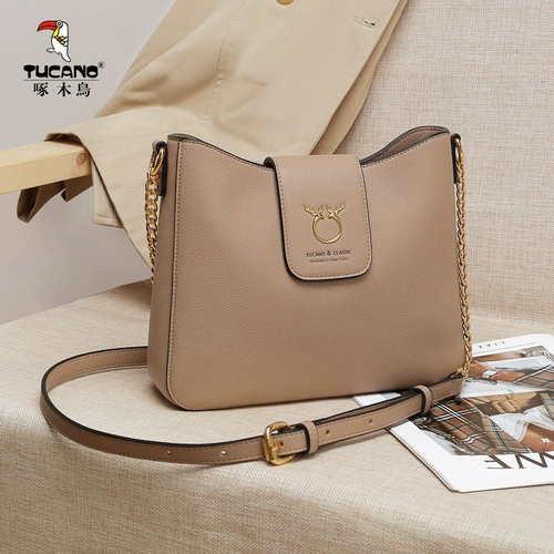 Сумка через плечо, зимняя вместительная и большая сумка на одно плечо, из натуральной кожи