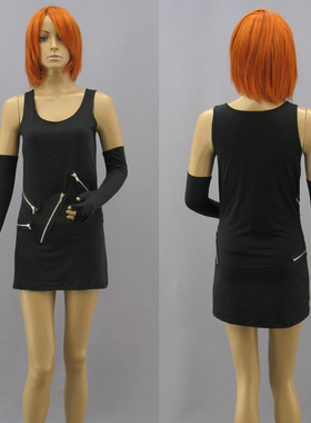 COSPLAY服装 死亡笔记-弥海砂/Misa Amane 黑色紧身劲装