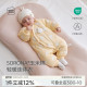 衣服加厚棉服宝宝哈衣 麦拉贝拉婴儿连体衣夹棉冬装 生态玉米棉