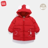 Детский бархатный удерживающий тепло длинный пуховик подходит для мужчин и женщин для девочек для выхода на улицу, утиный пух, средней длины