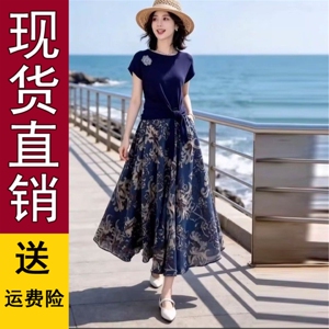 好品法式轻奢优雅花朵短袖