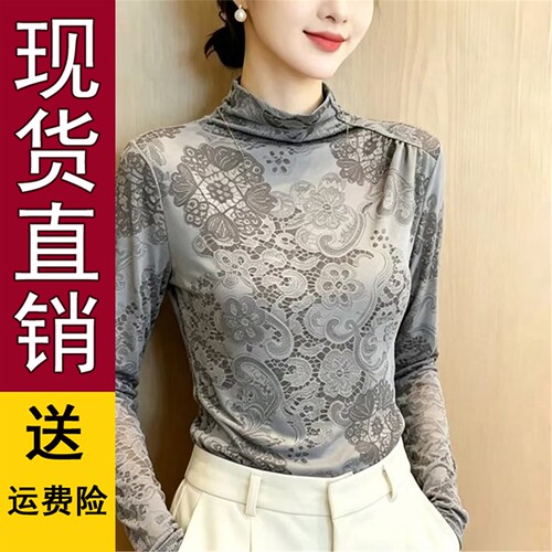 复古印花长袖T恤女2026春