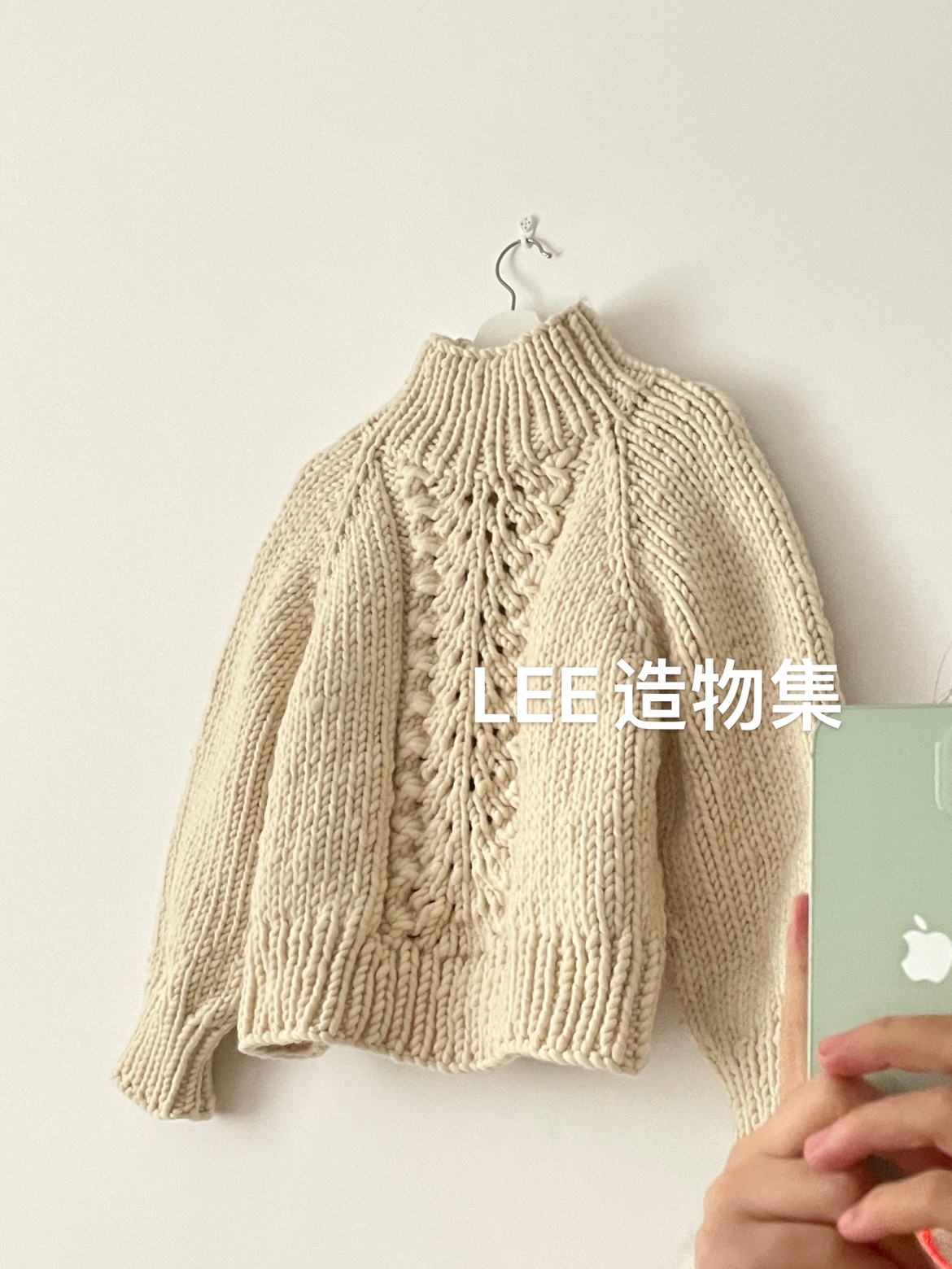 lee造物新款纯羊毛手工编织套头