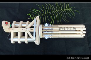 CF穿越火线木制木质加特林144连发加特林M134皮筋枪儿童玩具