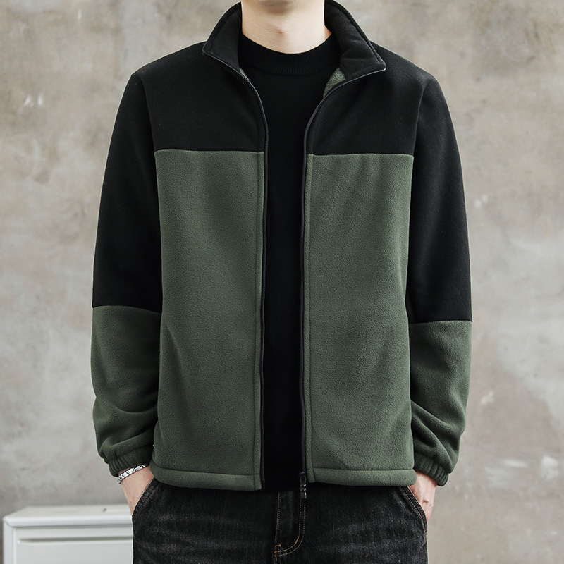 石狮市浪印户外男女开衫秋冬季冲锋衣内胆珊瑚绒加厚摇粒绒外套男