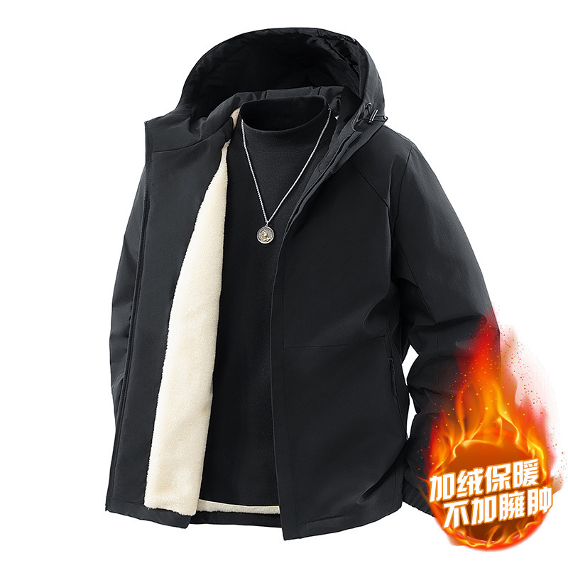 石狮市浪印户外搭连帽冲锋衣春秋新款男女学生情侣防风防水夹克衫