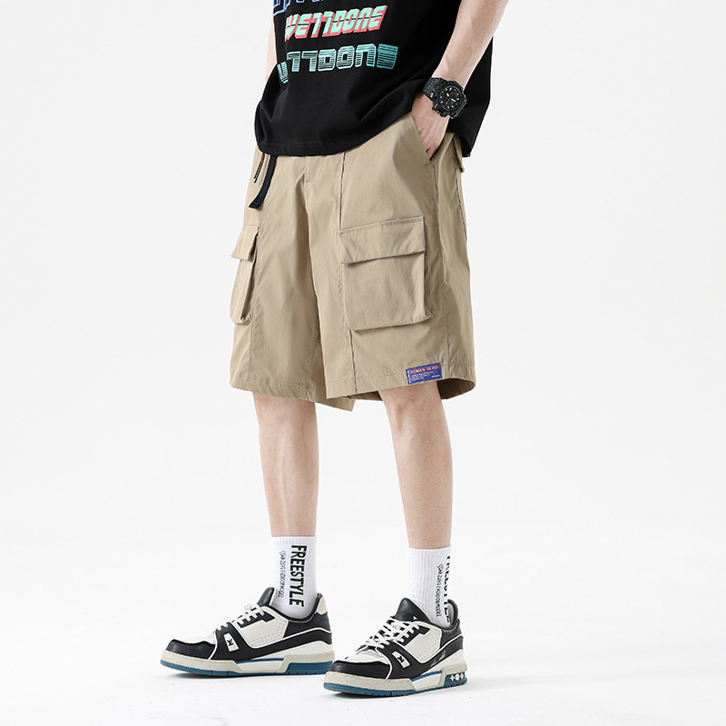 石狮市浪印户外2025年新款宽松直筒五分裤子男学生美式潮流休闲裤