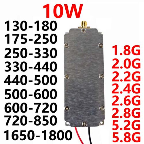 10W 射频模块130-180MHZ175-250MHZ250-330MHZ1.8G2.4G2.6G2.8G5G