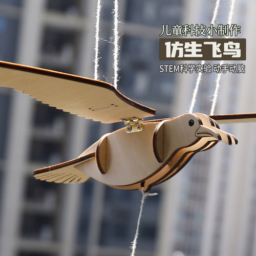 萌究究儿童科技小制作仿生鸟DIY