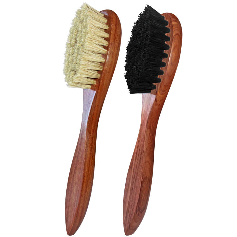 法国FAMACO打蜡刷 上油抛光刷花梨木长柄鞋刷马毛刷