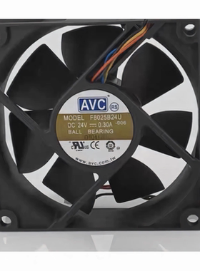 AVC 8025 24V 0.30A 8CM 8厘米 4线PWM 变频器散热风扇 F8025B24U