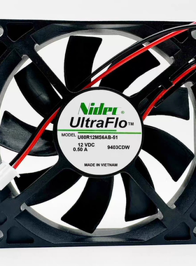 全新NIDEC U80R12MS6AB-51 8015 12V 0.50A 8CM变频器散热风机
