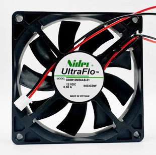 U80R12MS6AB 0.50A 12V 8CM变频器散热风机 8015 全新NIDEC