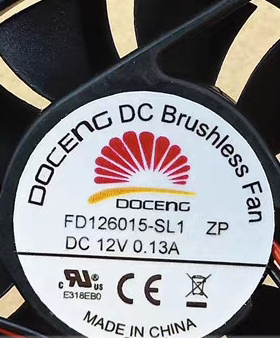 DOCENG直流无刷风扇 风机 6015 FD126015-SL1 ZP DC12V 0.13A