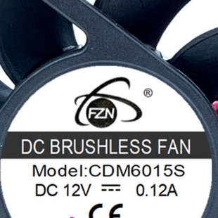 直流风机散热风扇 DC12V0.12A充电器 全新6CM厘米MODEL CDM6015S
