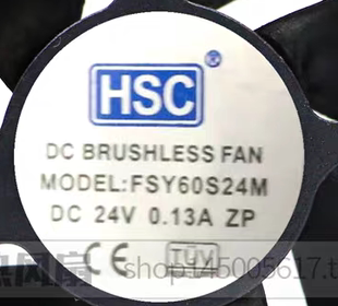 24V 0.13A 厘米 MODEL 散热风扇 6CM FSY60S24M 25MM HSC