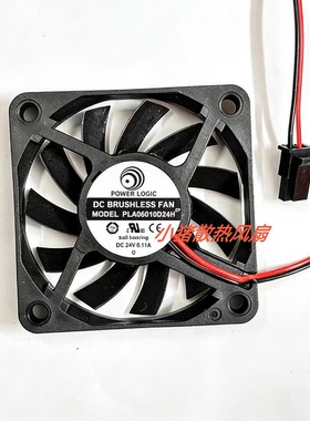 全新PLA06010D24H 6010 24V 0.11A 6CM 变频器散热风扇2线POWER