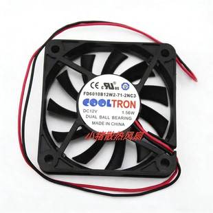 12V1.56W COOLTRON原装 2NC3 6CM机箱电源散热风扇 FD6010B12W2