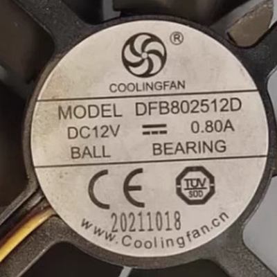 原装COOLINGFAN DFB802512D 12V 0.80A车载机箱散热风扇8025 8CM