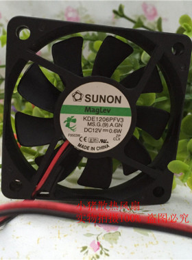 SUNON/建准 6010 12V KDE1206PFV3 超薄磁悬浮/静音散热风扇6CM
