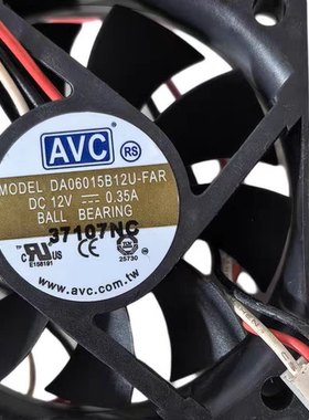 DA06015B12U-FAR原装AVC 6015 12V 0.35A散热风扇3线6CM厘米