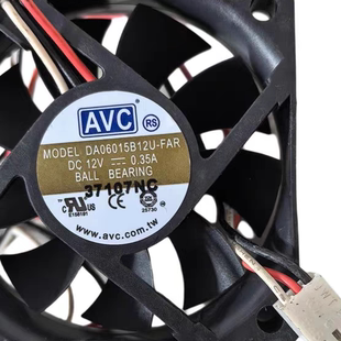 12V DA06015B12U 6015 AVC 0.35A散热风扇3线6CM厘米 FAR原装
