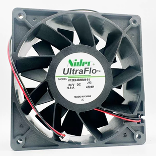 12CM 12038 24V 大风量散热风扇 全新NIDEC 0.60A V12E24BMM9