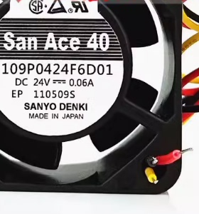 三洋SanAce40 109P0424F6D01 24V 0.06A 4CM发那科设备风扇