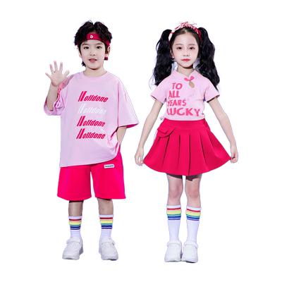 女童爵士啦啦操舞蹈服韩版嘻哈