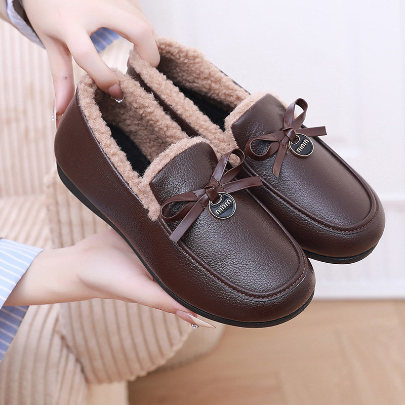 冬季加绒保暖老北京豆豆棉鞋女防寒防水一脚蹬软底防滑中年妈妈鞋,女鞋,浅口单鞋,淘宝优惠券,粉丝福利购,淘宝优惠卷