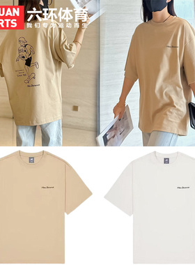 NEW BALANCE NB 夏男女同款休闲运动透气T恤短袖卡其 AMT42338INC