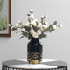 设计师样板房北欧轻奢简约金砖陶瓷花瓶花器装 饰摆件花艺套装 组合
