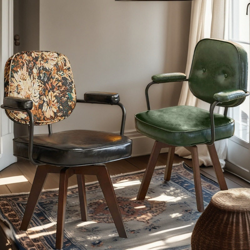 久坐不累电脑椅员工舒适旋转办公椅卧室书房复古实木靠背书桌椅子,商业/办公家具,办公电脑桌,淘宝优惠券,粉丝福利购,淘宝优惠卷