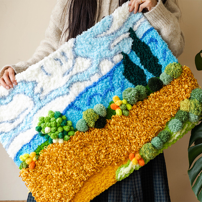 手工diy森系苔藓地毯杯垫材料包新手零基础ins礼物装饰摆件段段绣