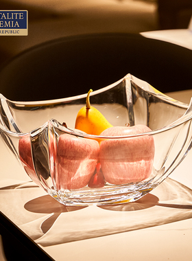 COLOSSEUM   BOHEMIA捷克进口水晶玻璃旋转果盘水果盘果盆果斗