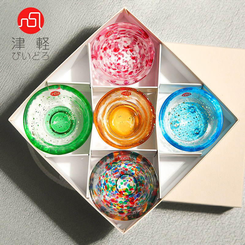 aderia日口津轻玻璃手工制清酒杯