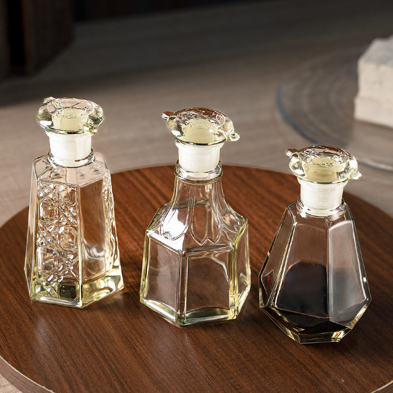 日本进口广田硝子复刻款防滴漏酱油瓶醋瓶家用日式手工玻璃调味瓶