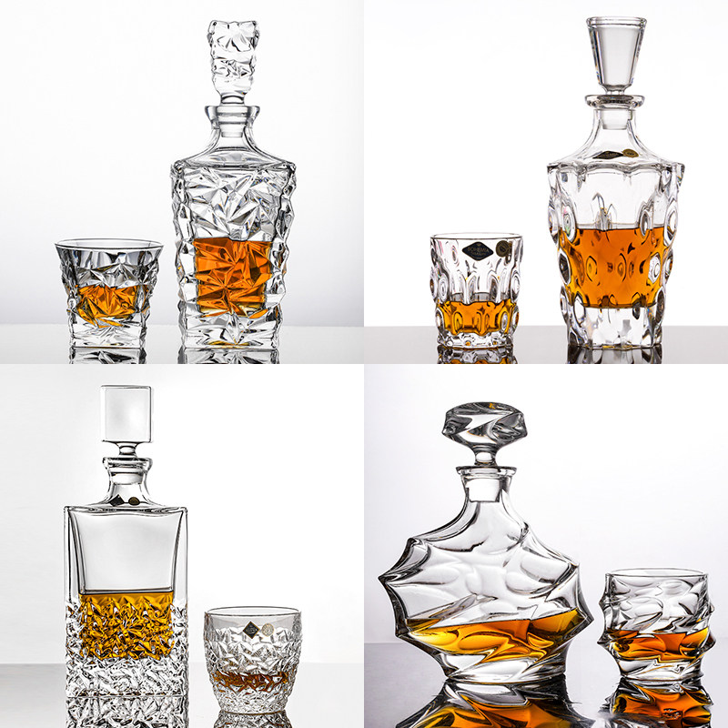 捷克原装进口BOHEMIA水晶玻璃威士忌杯洋酒杯威士忌酒樽酒瓶套装