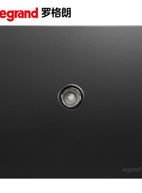 TCL罗格朗86型未莱黑色电视有线插口TV插座面板开关家用子夜黑