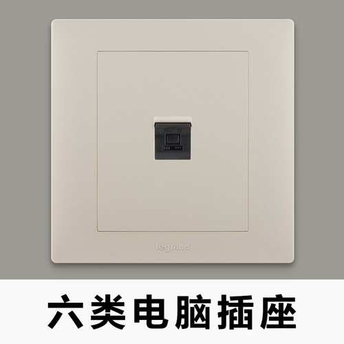 罗格朗经济实惠款6类电脑金色