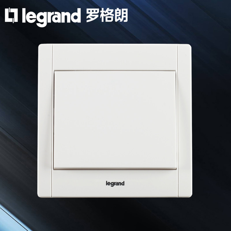罗格朗家用单联双控1开一位单开双控一灯双控开关面板楼梯86型