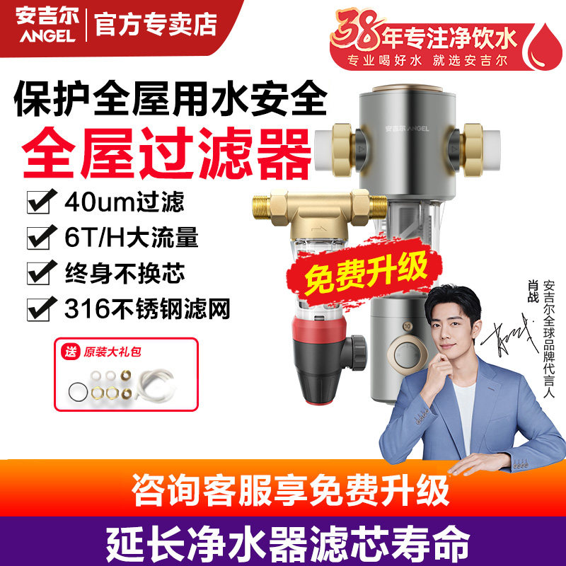 安吉尔前置净水器过滤器家用反冲洗中央全屋过滤器净饮水机J3526