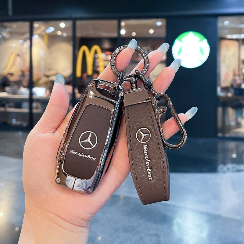 适用奔驰车钥匙套C300L/E260L男GLA200L壳GLC/GLE350/GLB220L扣包