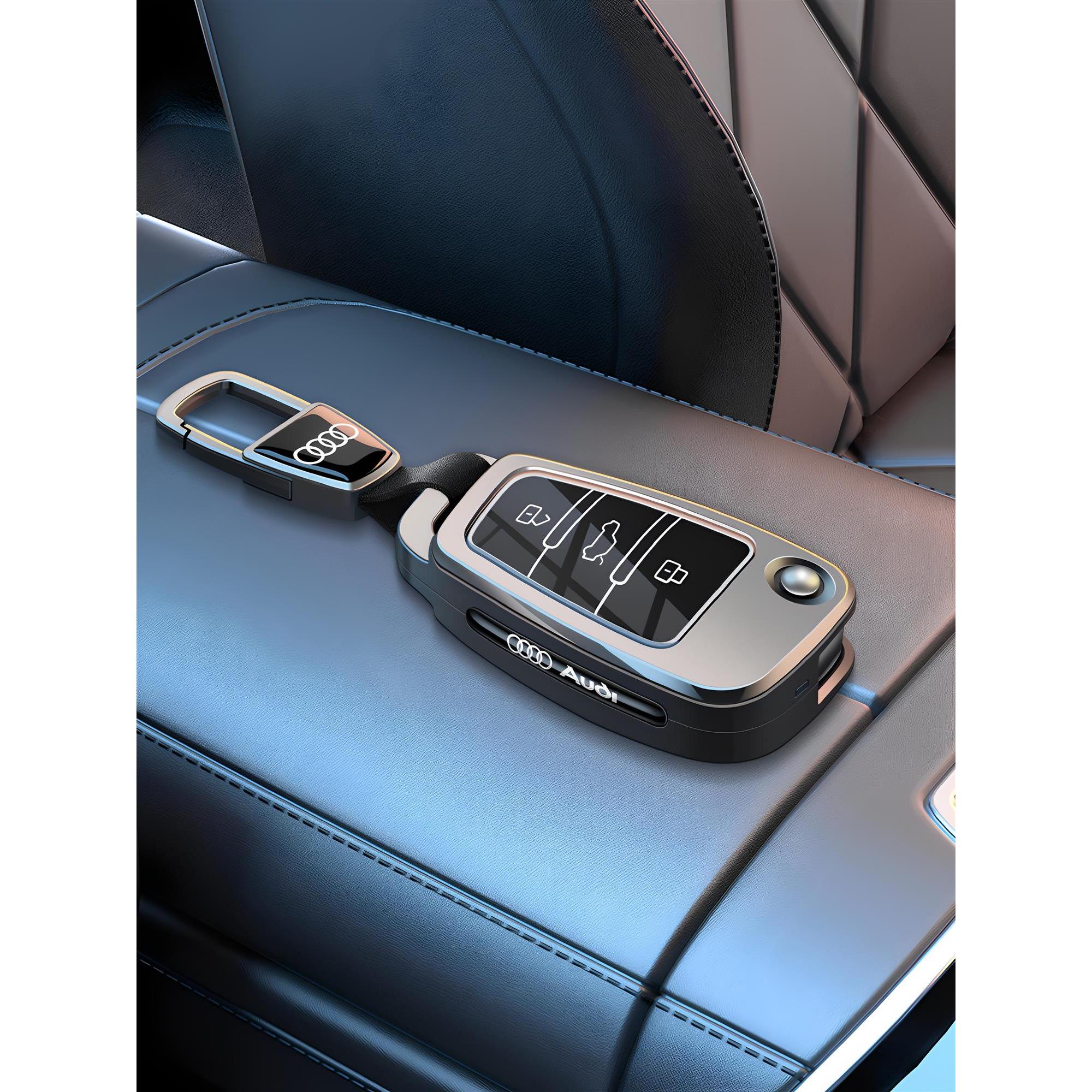 适用于奥迪q3钥匙套a3汽车q2l男士a6l/q7高级感s6壳a4l/q5l保护扣