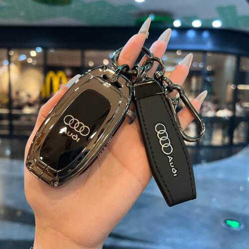 适用奥迪钥匙套老款A6L/A8L/A7/A4A5扣Q5/S5S6车包壳金属男女皮
