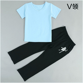 男童舞蹈服套装 拉丁舞服装 儿童六一演出服男孩长短袖 练功服春夏季