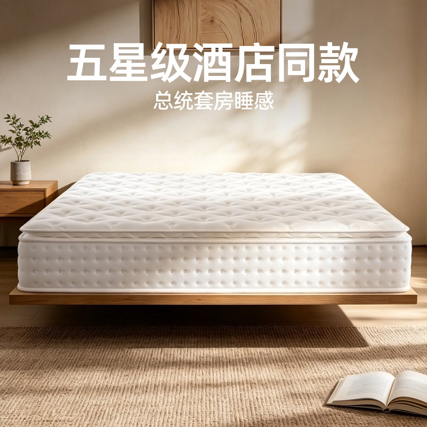 海马喵师傅国家补贴酒店床垫超软五星级卷包压缩独立弹簧家用乳胶