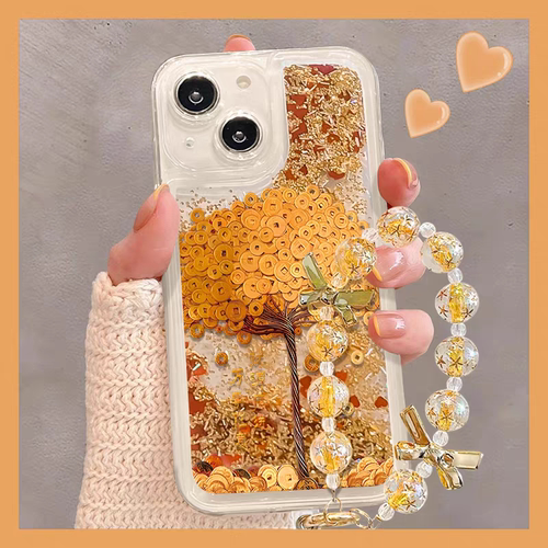 适用苹果17发财树流沙手机壳