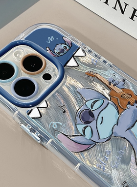 吉他史迪仔适用苹果16pro手机壳华为nova13保护套新女款小米15羽纱pura70/mate60防摔reno12/x200/s20/k80